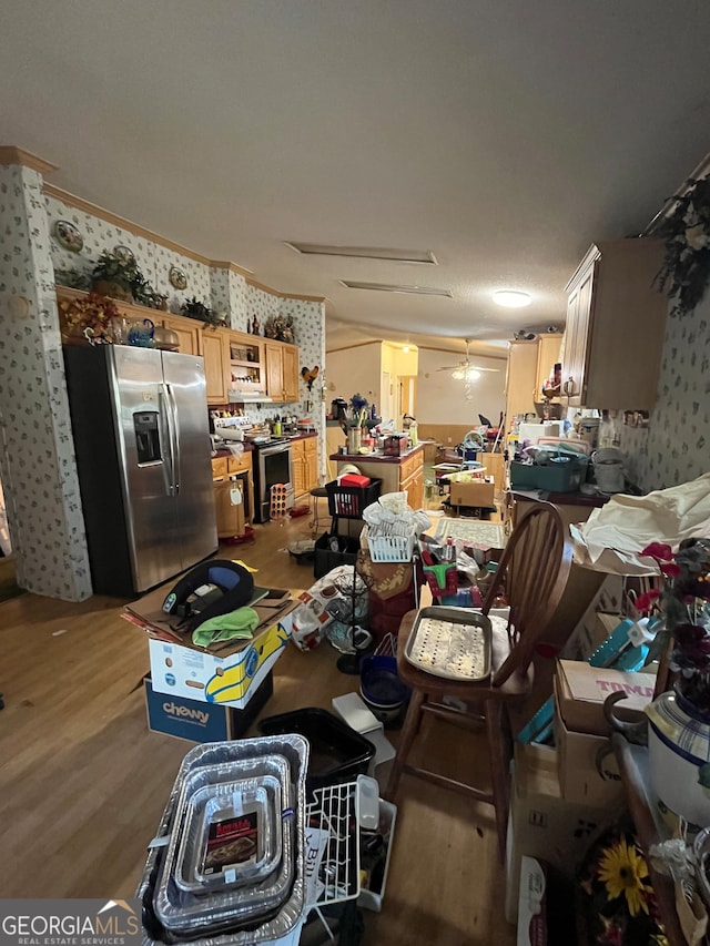 miscellaneous room with hardwood / wood-style floors