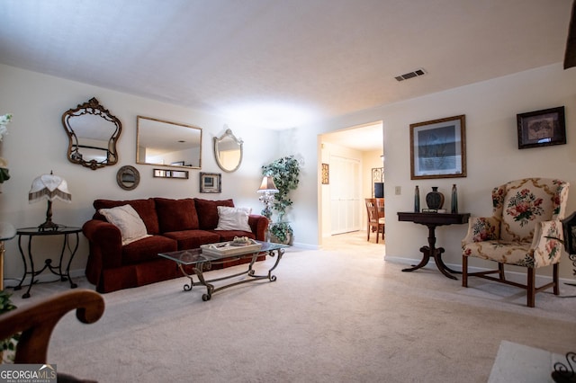 view of carpeted living room