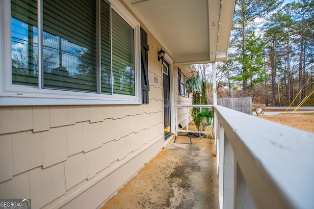 balcony with a porch