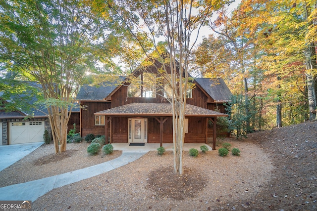 view of front of home with a porch