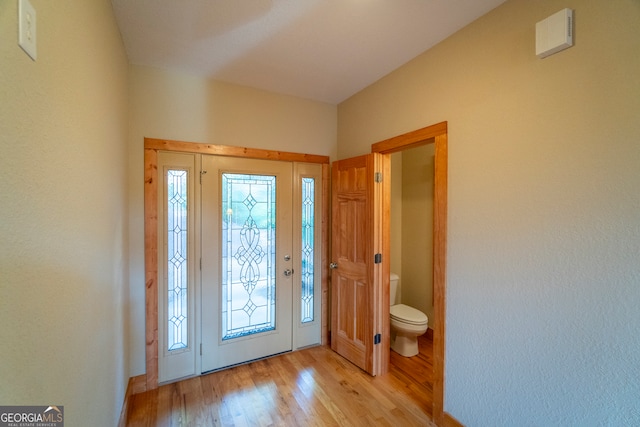 entryway featuring light hardwood / wood-style floors