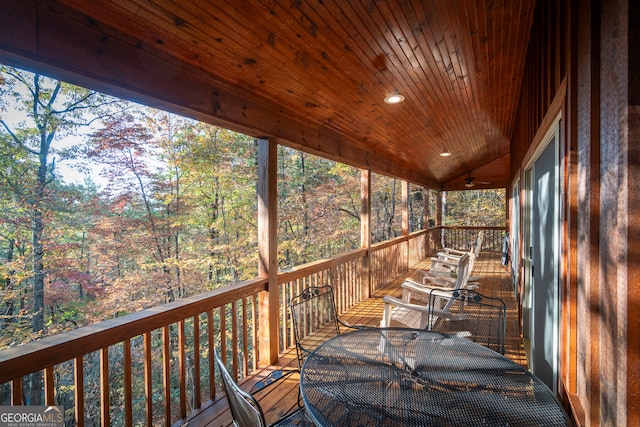 view of wooden terrace