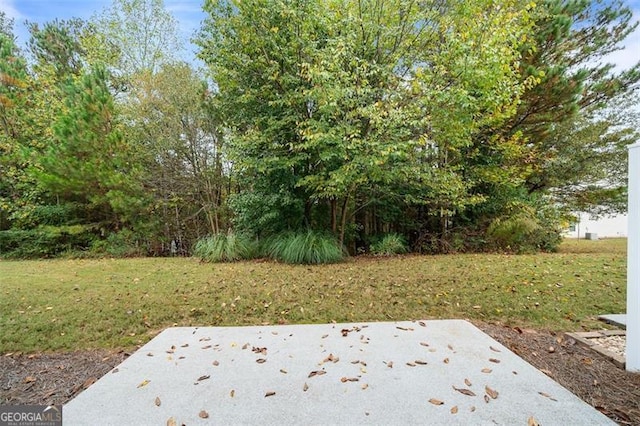 view of yard with a patio