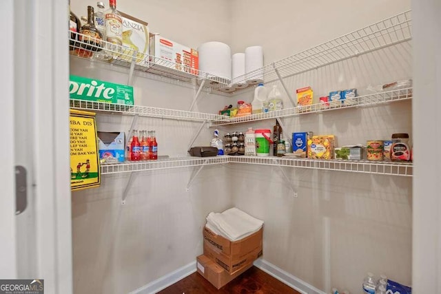 view of pantry