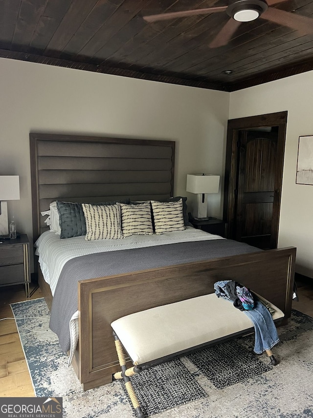 330 E Second St, Blue Ridge, GA 30513 - bedroom with wood ceiling and wood finished floors