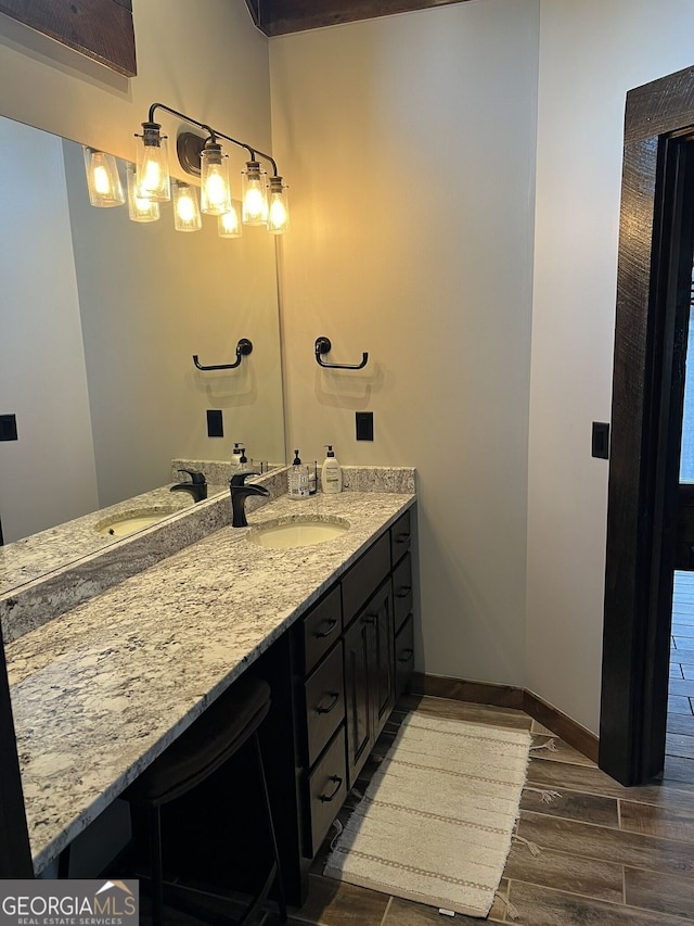 330 E Second St, Blue Ridge, GA 30513 - bathroom featuring vanity and wood finished floors