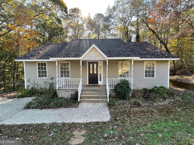 view of front of property with a porch