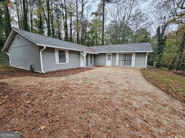 view of ranch-style home