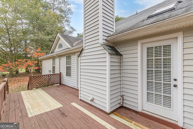 view of wooden deck