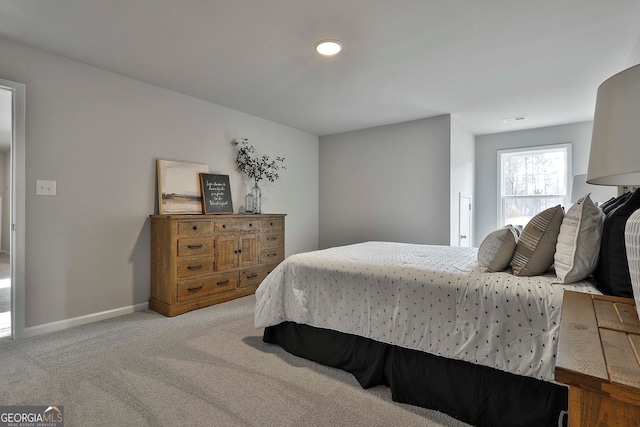 view of carpeted bedroom