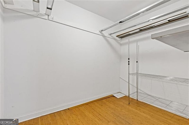 spacious closet with wood-type flooring