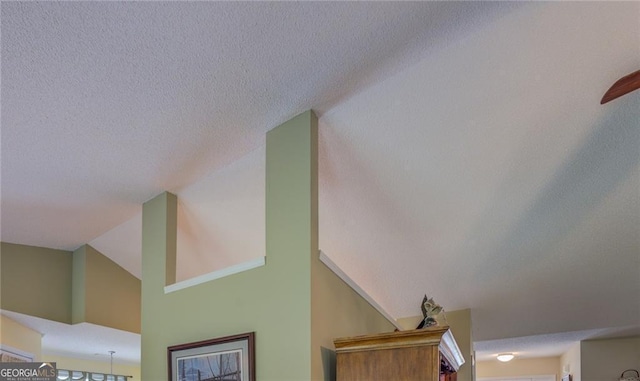 details featuring a textured ceiling