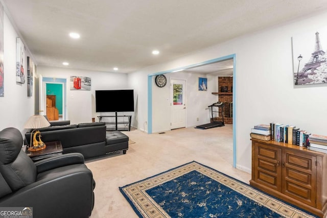 view of carpeted living room