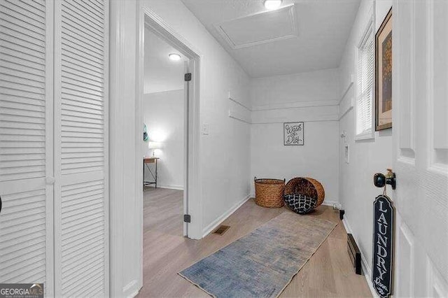 interior space with light wood-type flooring