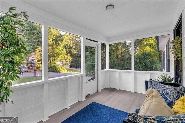 view of sunroom