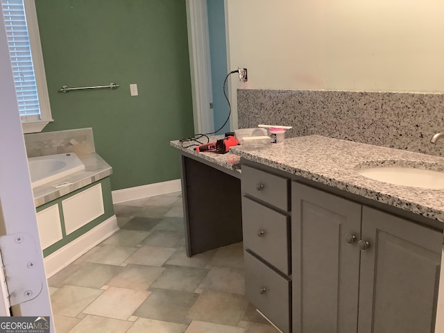 bathroom with vanity