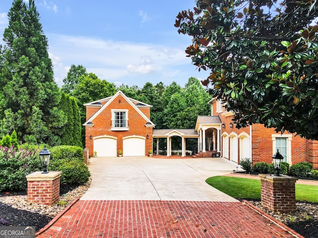 front of property featuring a garage