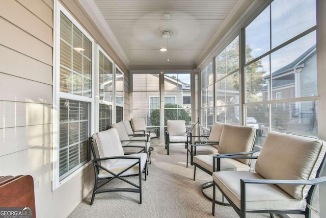 view of sunroom / solarium