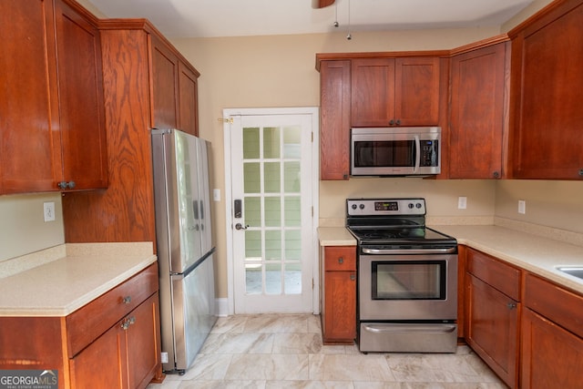 kitchen with stainless steel appliances