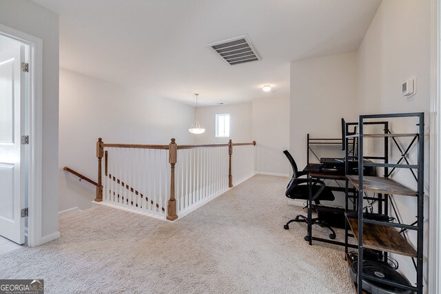 office area featuring carpet floors