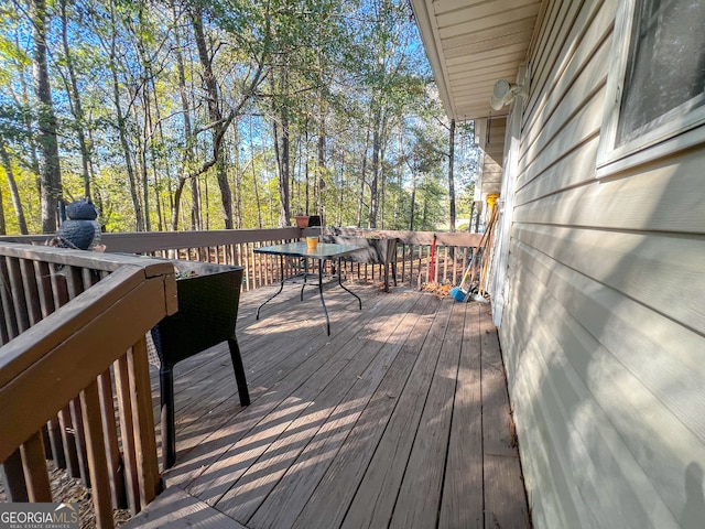 view of wooden deck