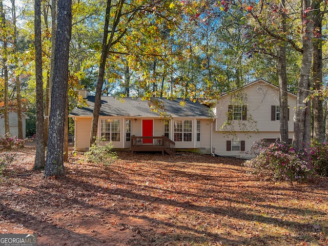 split level home featuring a garage