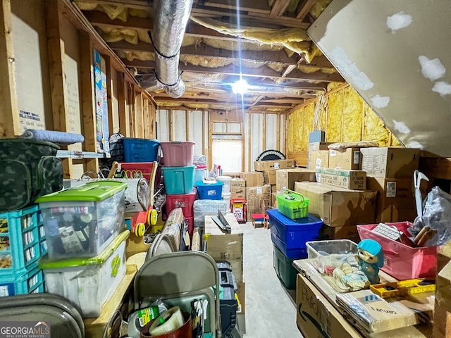 view of storage room