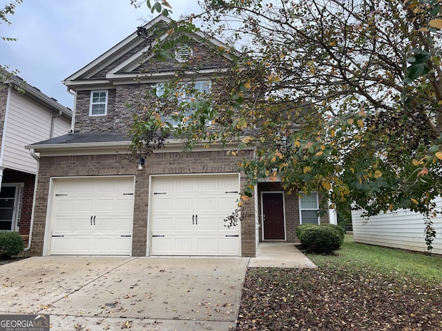 view of front of house featuring a garage