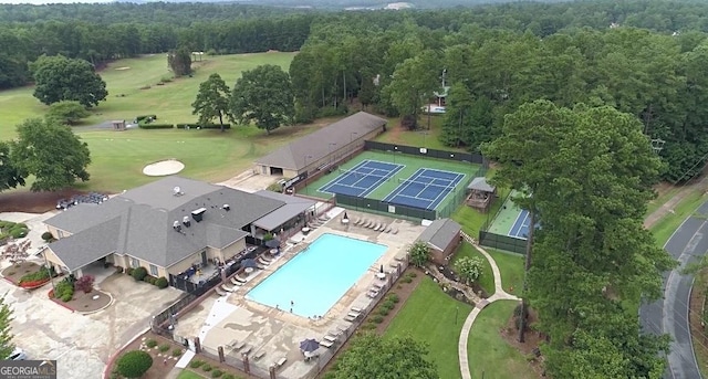 birds eye view of property