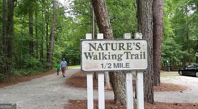 view of community sign