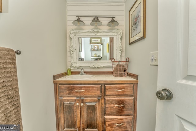 bathroom featuring vanity