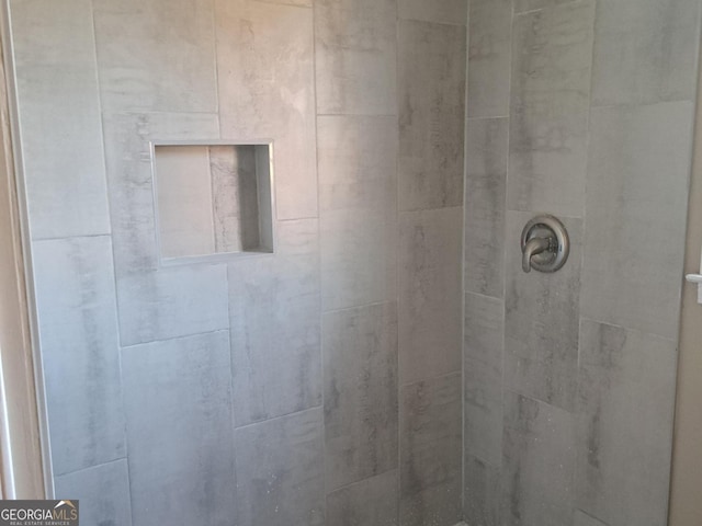 room details with tiled shower