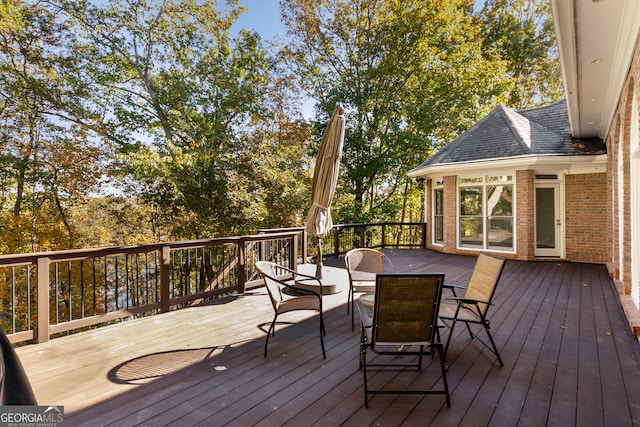 view of wooden deck