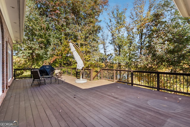 view of wooden deck