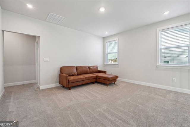 view of carpeted living room