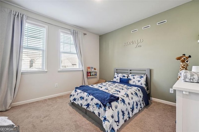 view of carpeted bedroom