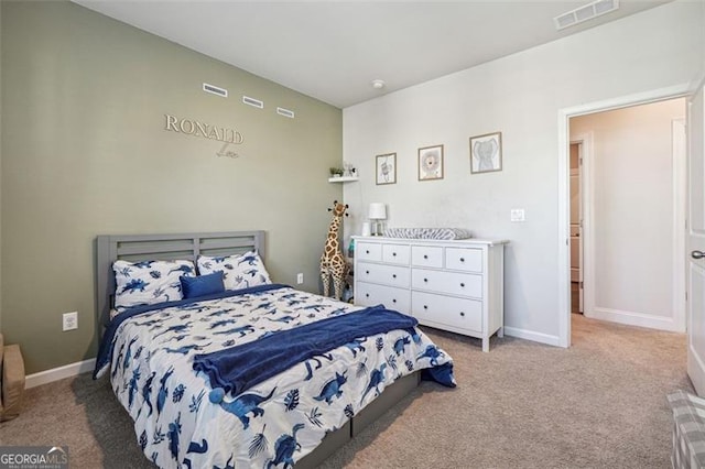 view of carpeted bedroom