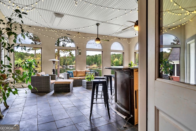 view of sunroom