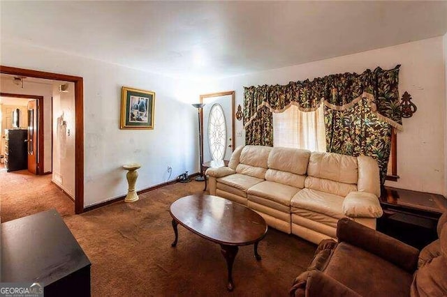 view of carpeted living room