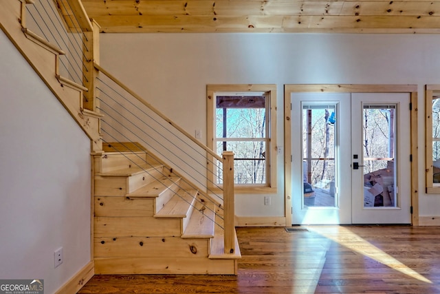 entryway featuring wood-type flooring