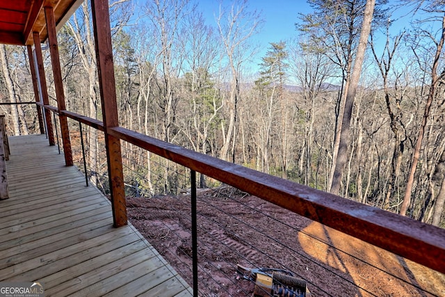 view of wooden terrace