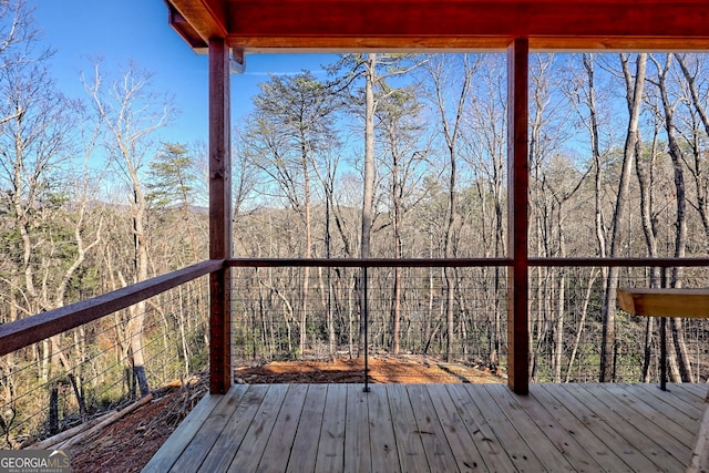 view of wooden terrace