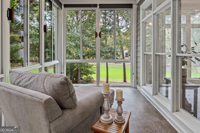 view of sunroom