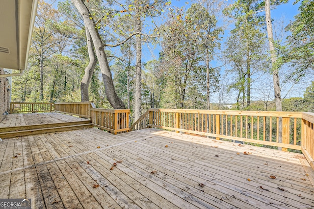 view of wooden deck