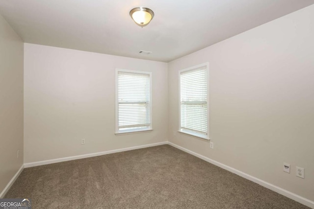 spare room with carpet