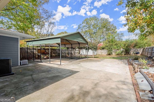 view of patio / terrace with central air condition unit