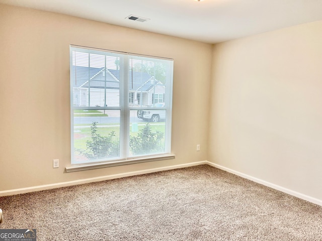 spare room with carpet floors