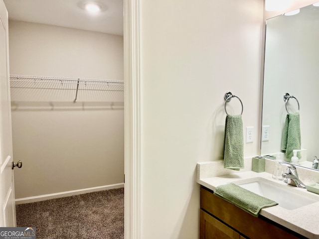 bathroom with vanity