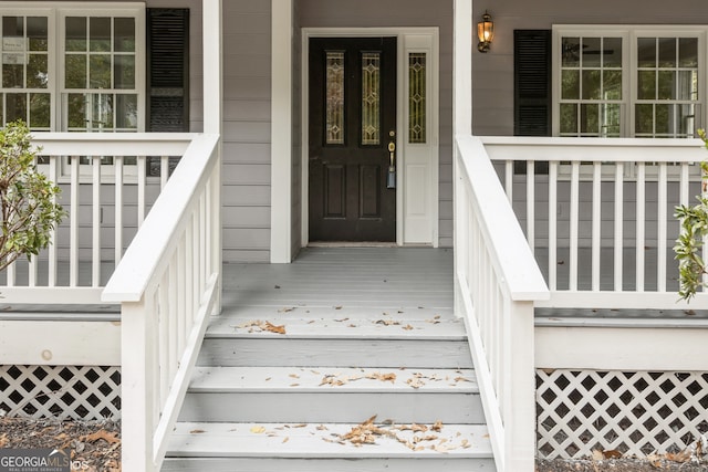 view of doorway to property