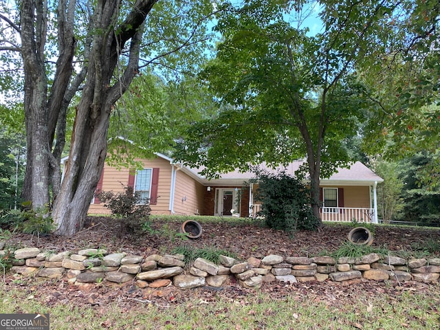 view of front of property with covered porch